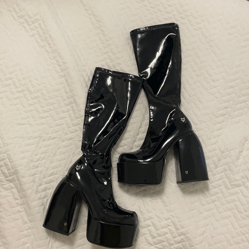 Naked Wolfe black boots. NEW